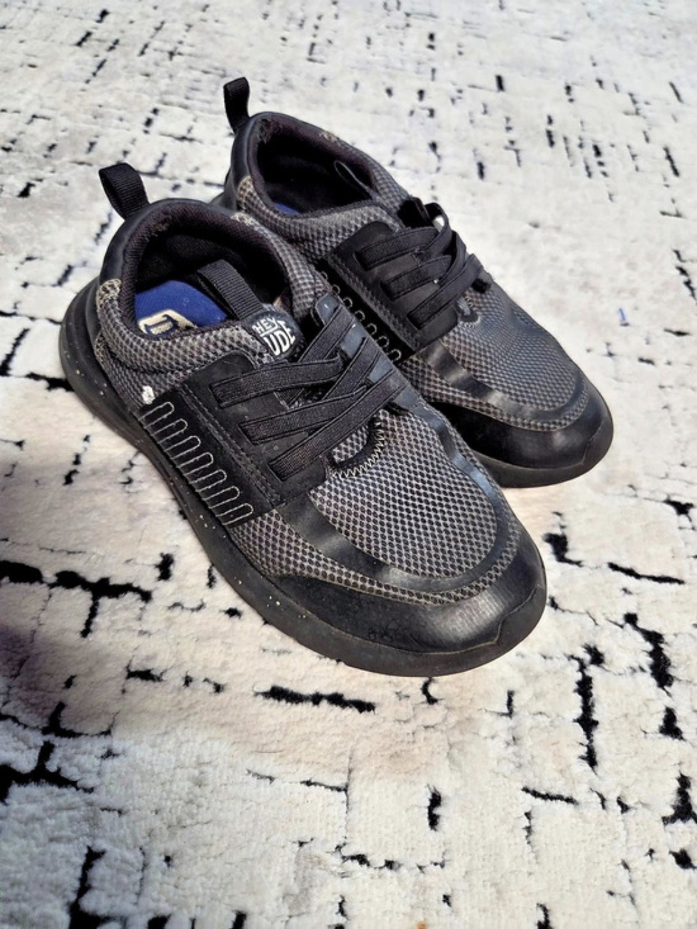 Hey Dude Sirocco Playy Varsity Black Shoes Size J2